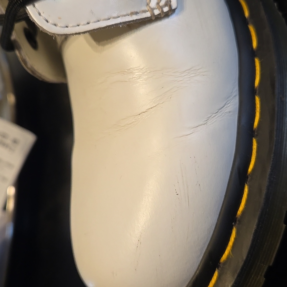 Dr. Martens White Boots with Black Accents - Picture 13 of 15
